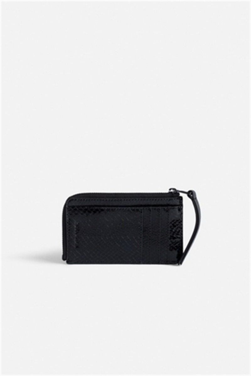 Zadig And Voltaire Card Glossy Wallet Black | ZV-255917