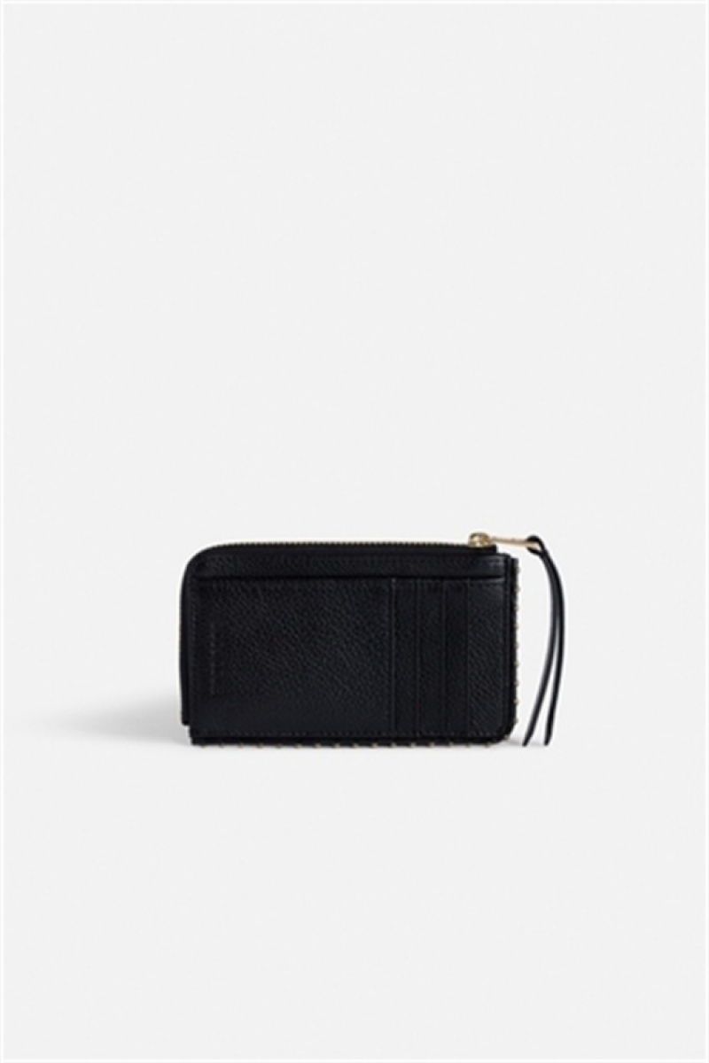 Zadig And Voltaire Card Holder Black Gold | ZV-255922