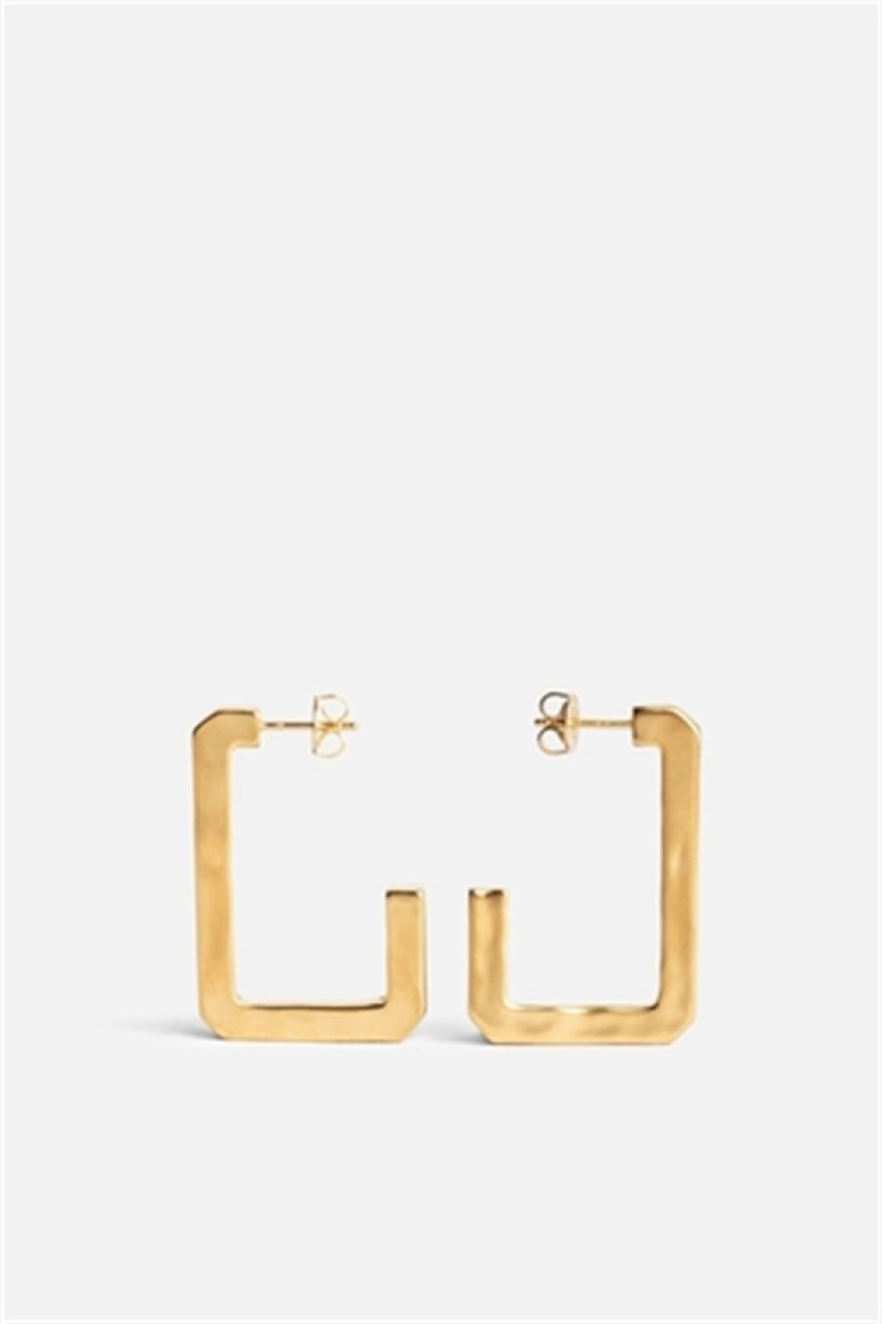 Zadig And Voltaire Cecilia Big Earrings Old Gold | ZV-255862