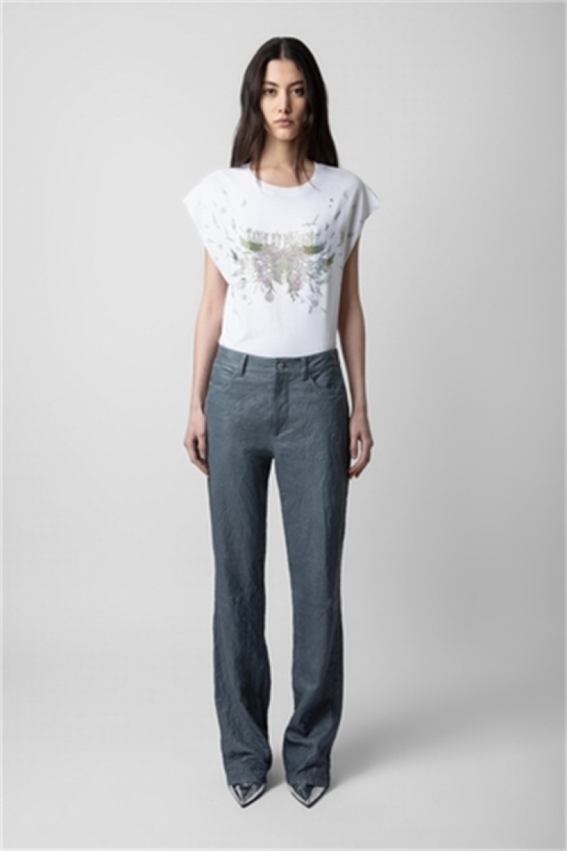 Zadig And Voltaire Cecilia Concert Wings Tee White | ZV-256279