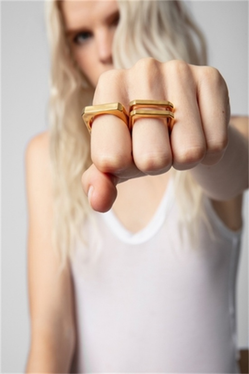 Zadig And Voltaire Cecilia Rings Old Gold | ZV-255872