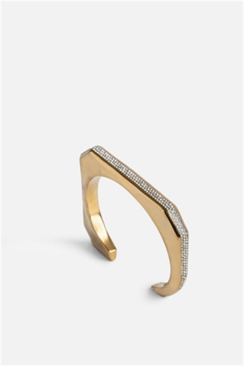 Zadig And Voltaire Cecilia Strass Bangle Old Gold | ZV-255867