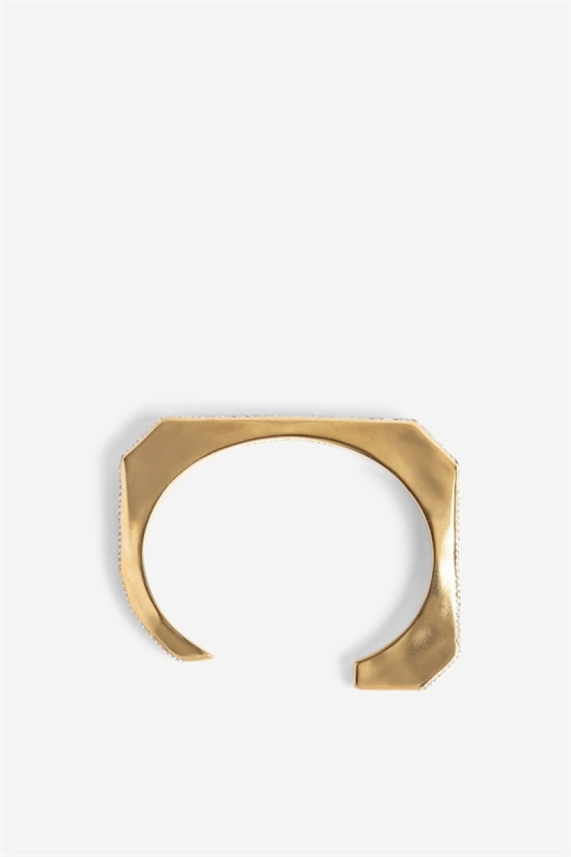 Zadig And Voltaire Cecilia Strass Bangle Old Gold | ZV-255867