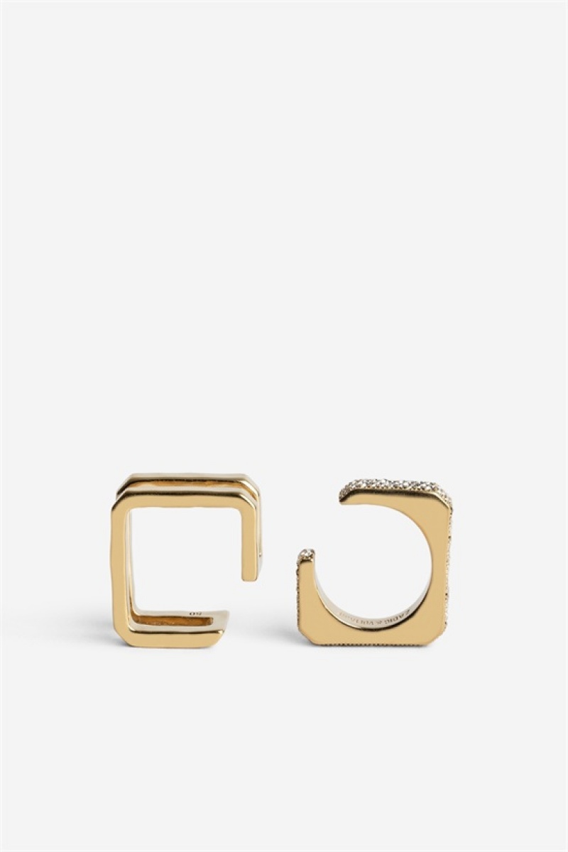 Zadig And Voltaire Cecilia Strass Rings Old Gold | ZV-255870