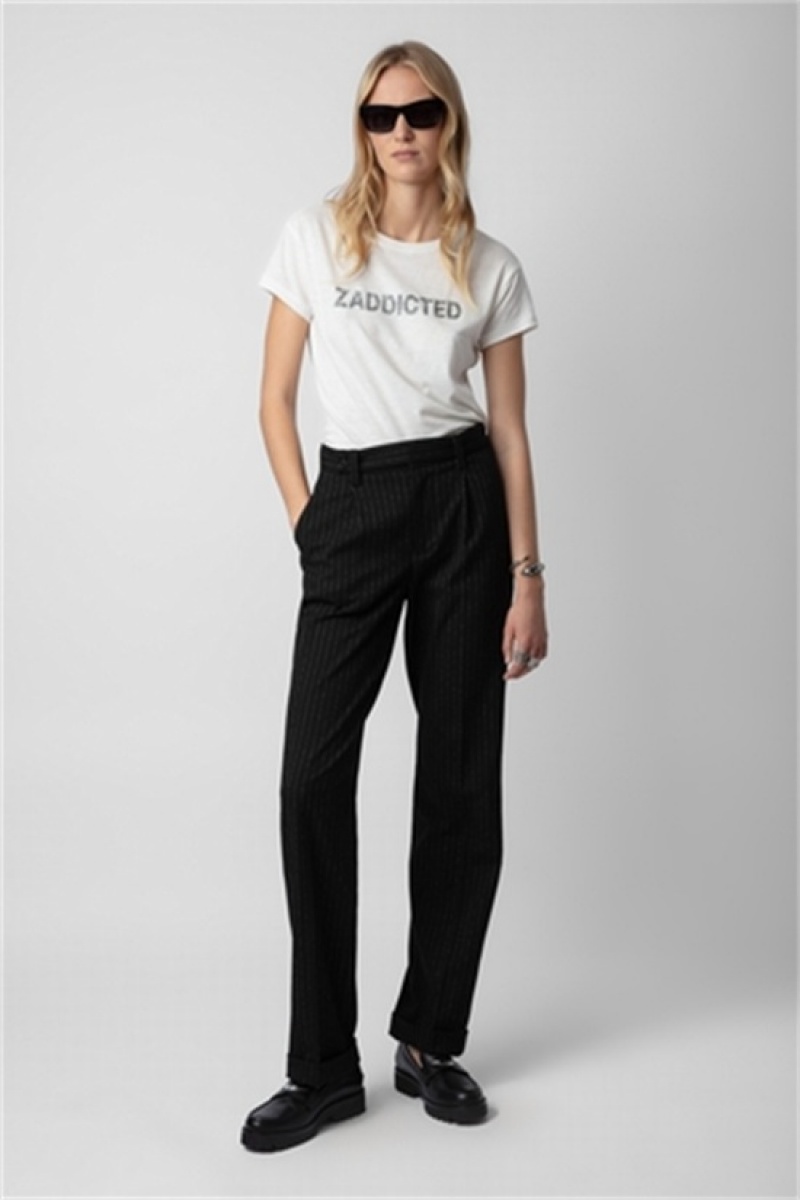 Zadig And Voltaire Charlotte Zaddicted T-shirt Judo | ZV-256274