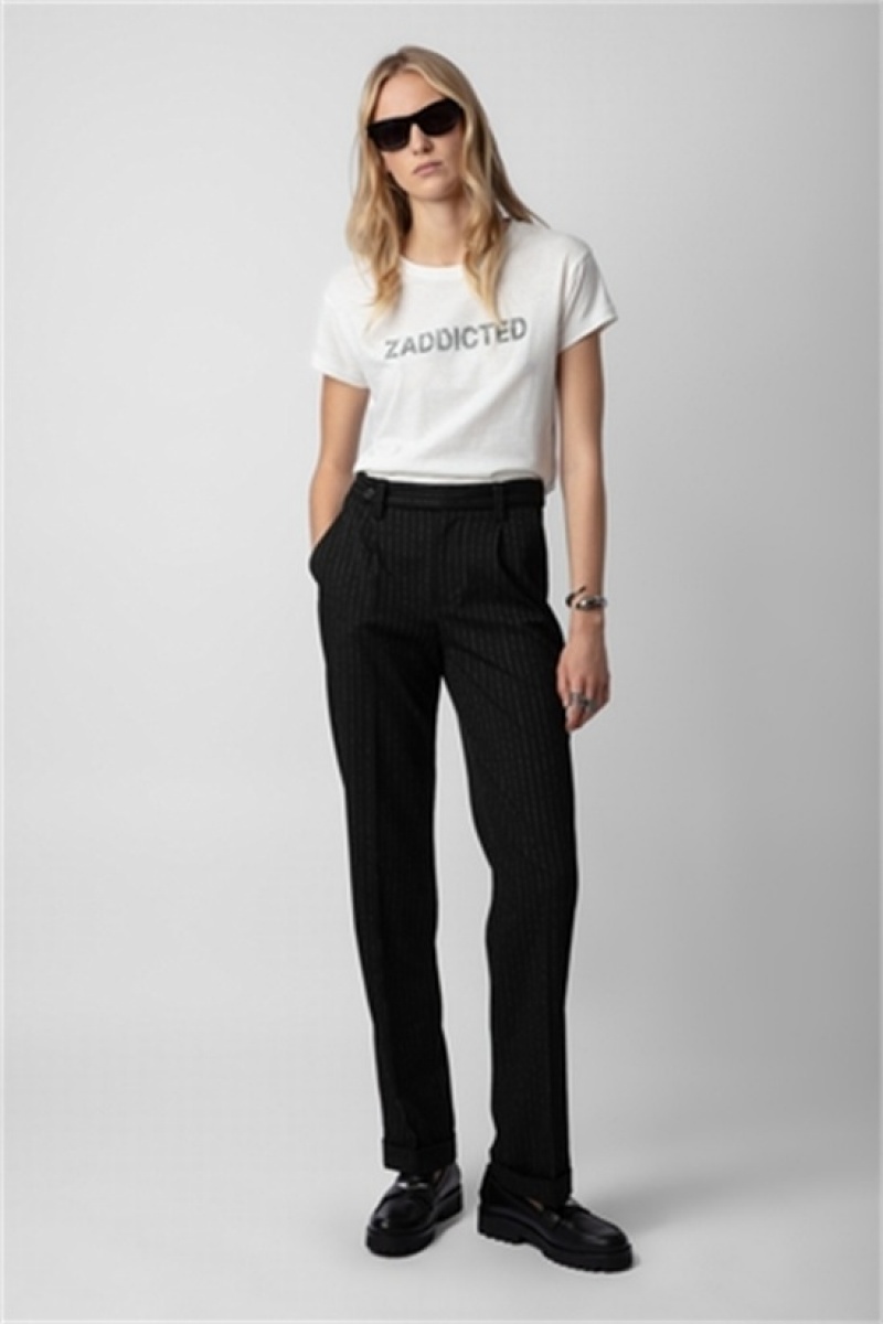 Zadig And Voltaire Charlotte Zaddicted T-shirt Judo | ZV-256274