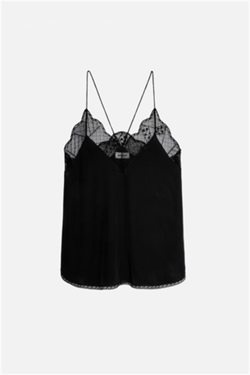 Zadig And Voltaire Christy Camisole Black | ZV-256319