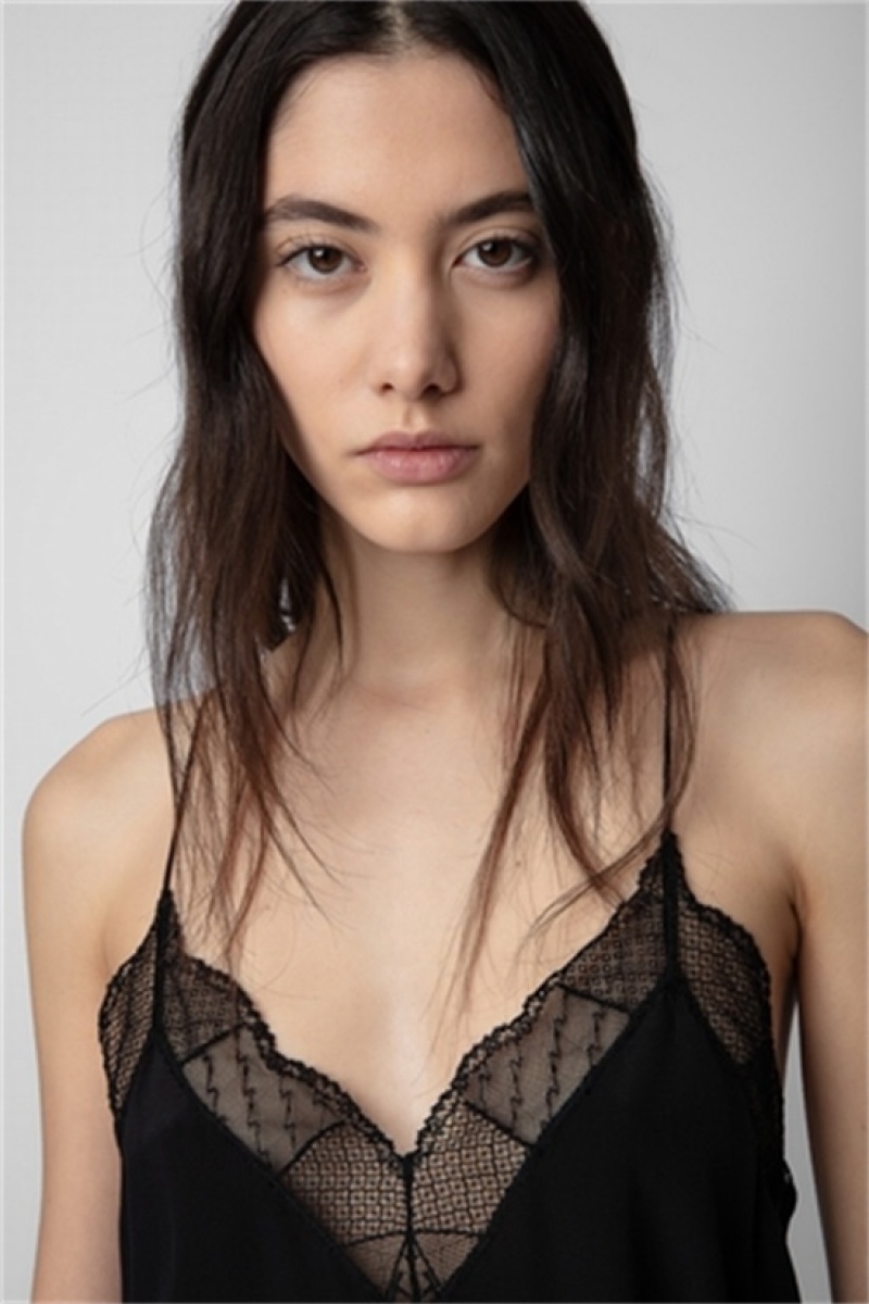 Zadig And Voltaire Christy Camisole Black | ZV-256319