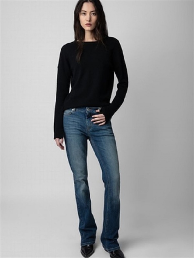 Zadig And Voltaire Cici Patch C Sweater Black | ZV-256464