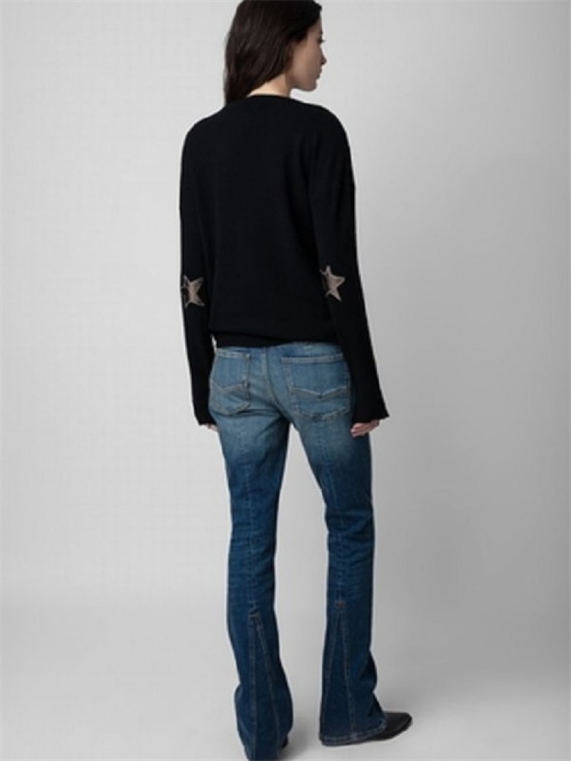 Zadig And Voltaire Cici Patch C Sweater Black | ZV-256464