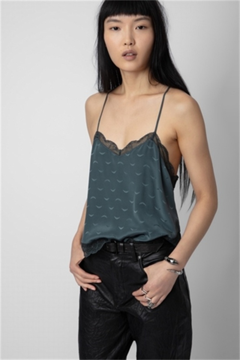 Zadig And Voltaire Claudy Silk Top Nori | ZV-256337