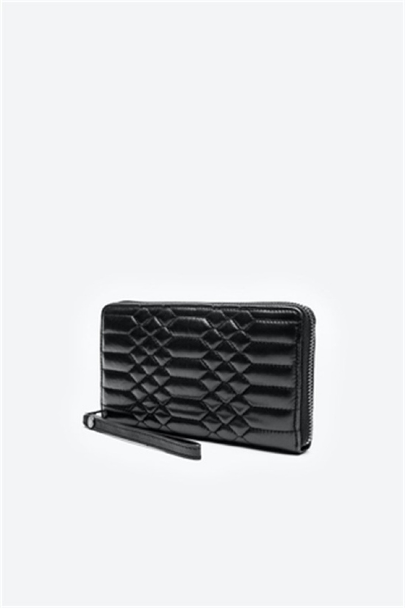 Zadig And Voltaire Compagnon Mat Wallet Black | ZV-255904