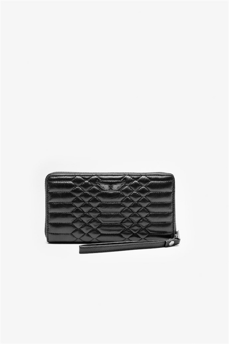 Zadig And Voltaire Compagnon Mat Wallet Black | ZV-255904