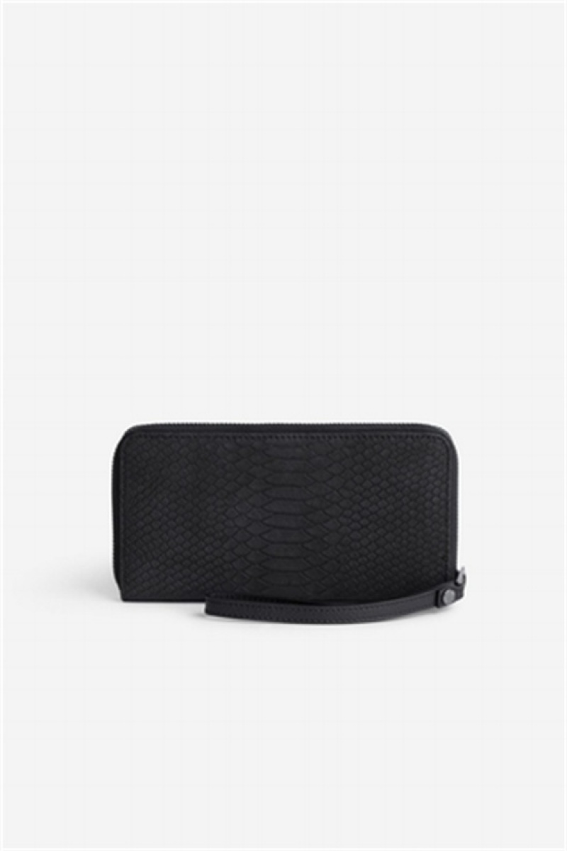 Zadig And Voltaire Compagnon Soft Savage Wallet Black | ZV-255903