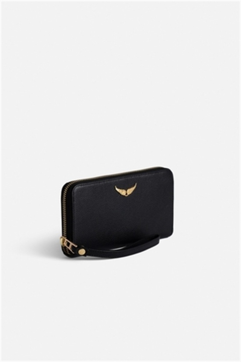 Zadig And Voltaire Compagnon Wallet Black Gold | ZV-255906