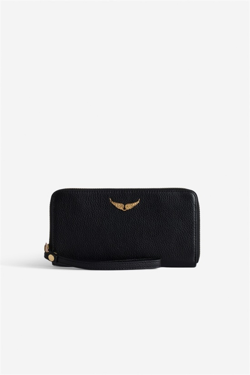 Zadig And Voltaire Compagnon Wallet Black Gold | ZV-255906