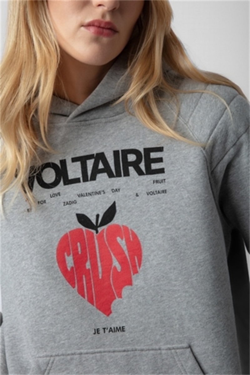 Zadig And Voltaire Evata Concert Crush Hoodie Gris Moyen | ZV-256253