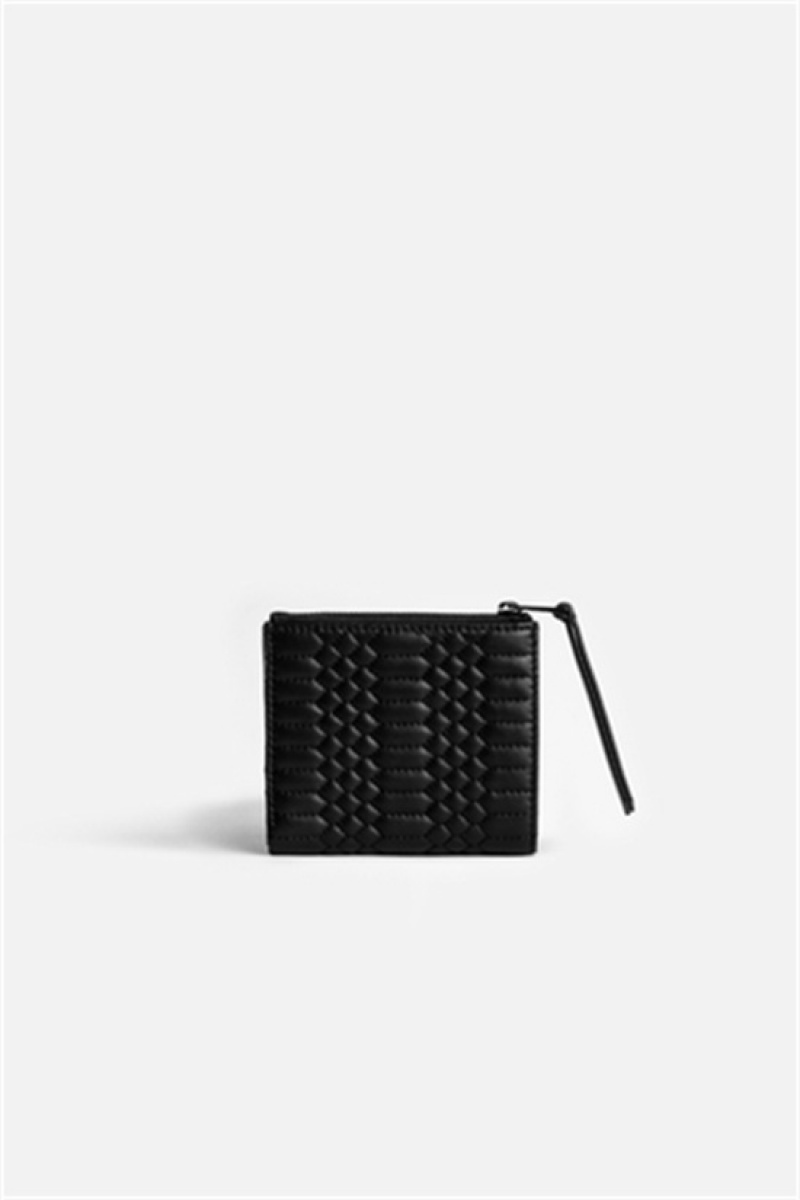 Zadig And Voltaire Fold Mat Wallet Black | ZV-255909