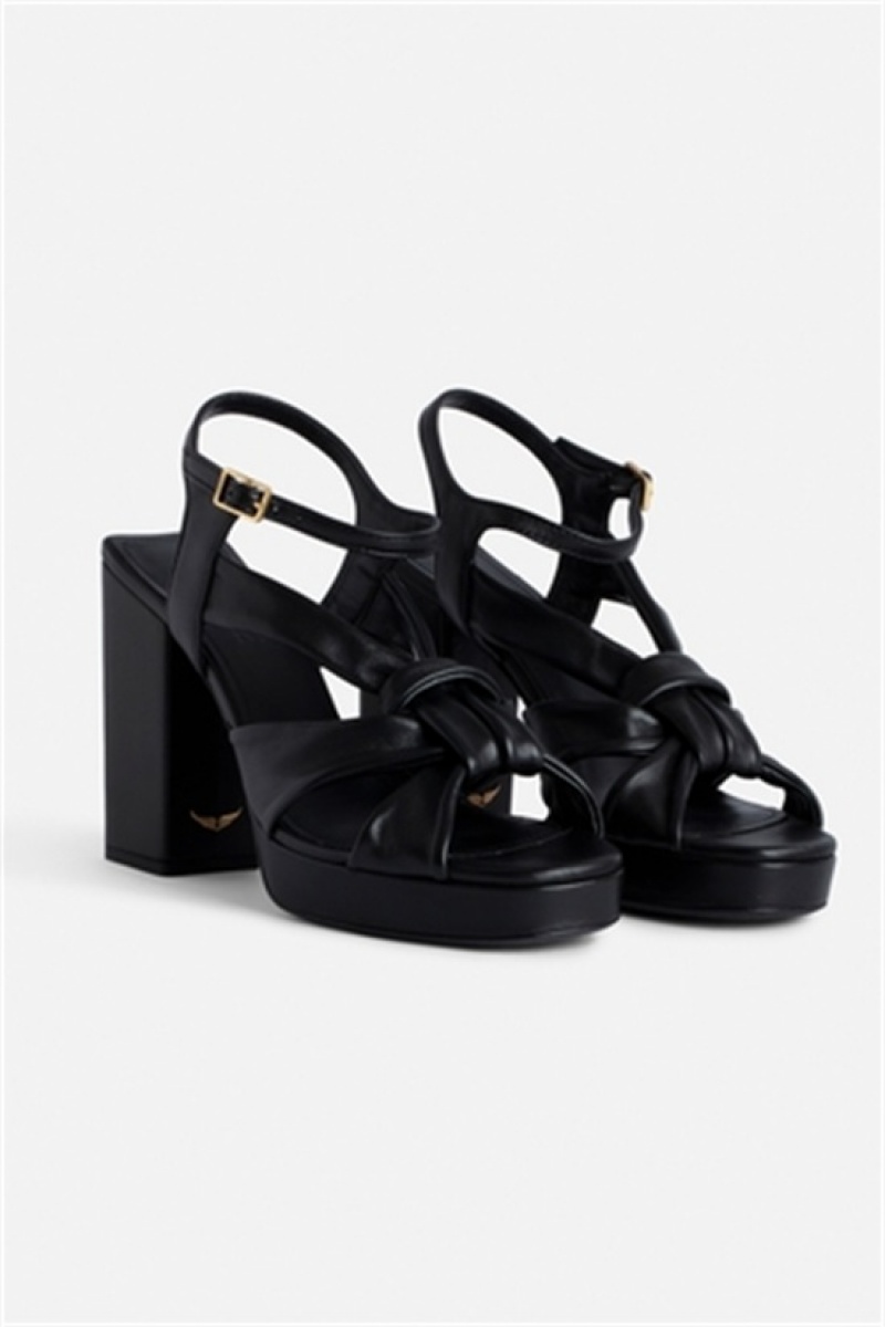 Zadig And Voltaire Forget Me Knot Sandals Black | ZV-255785