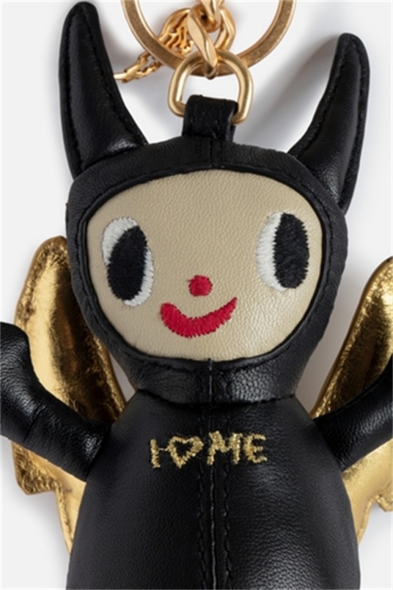 Zadig And Voltaire Happy Devil Key Ring Black | ZV-255796