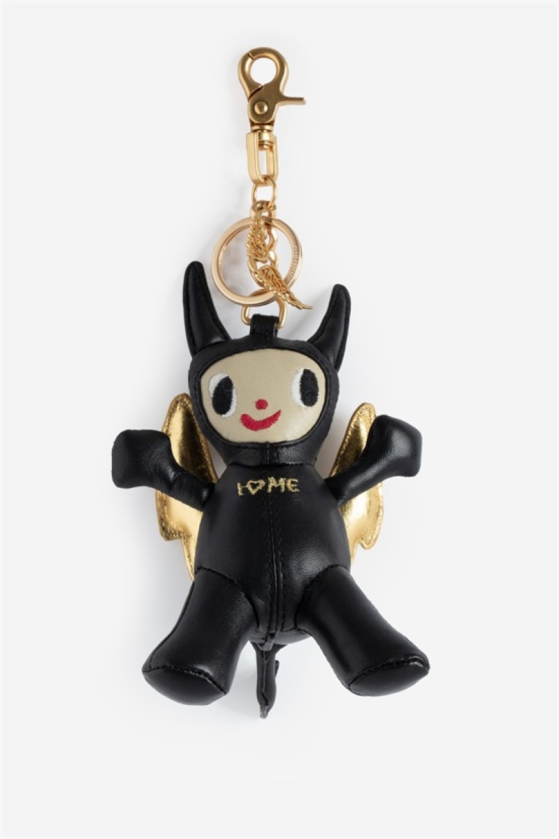 Zadig And Voltaire Happy Devil Key Ring Black | ZV-255796