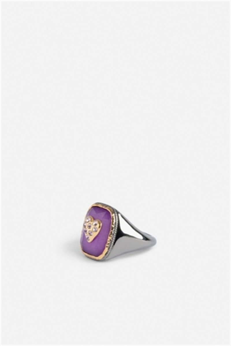 Zadig And Voltaire Heart Signet Ring Boomerang | ZV-255897