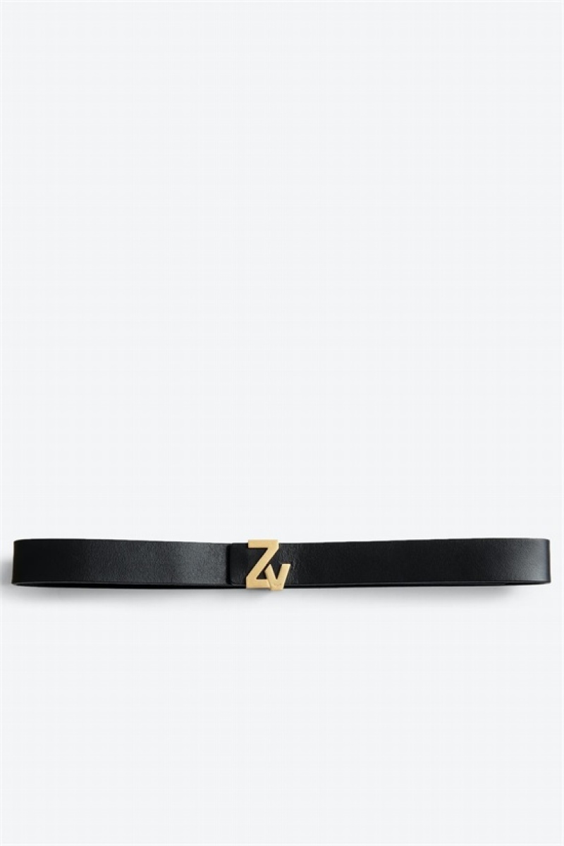 Zadig And Voltaire Initiale Belt Black | ZV-255837