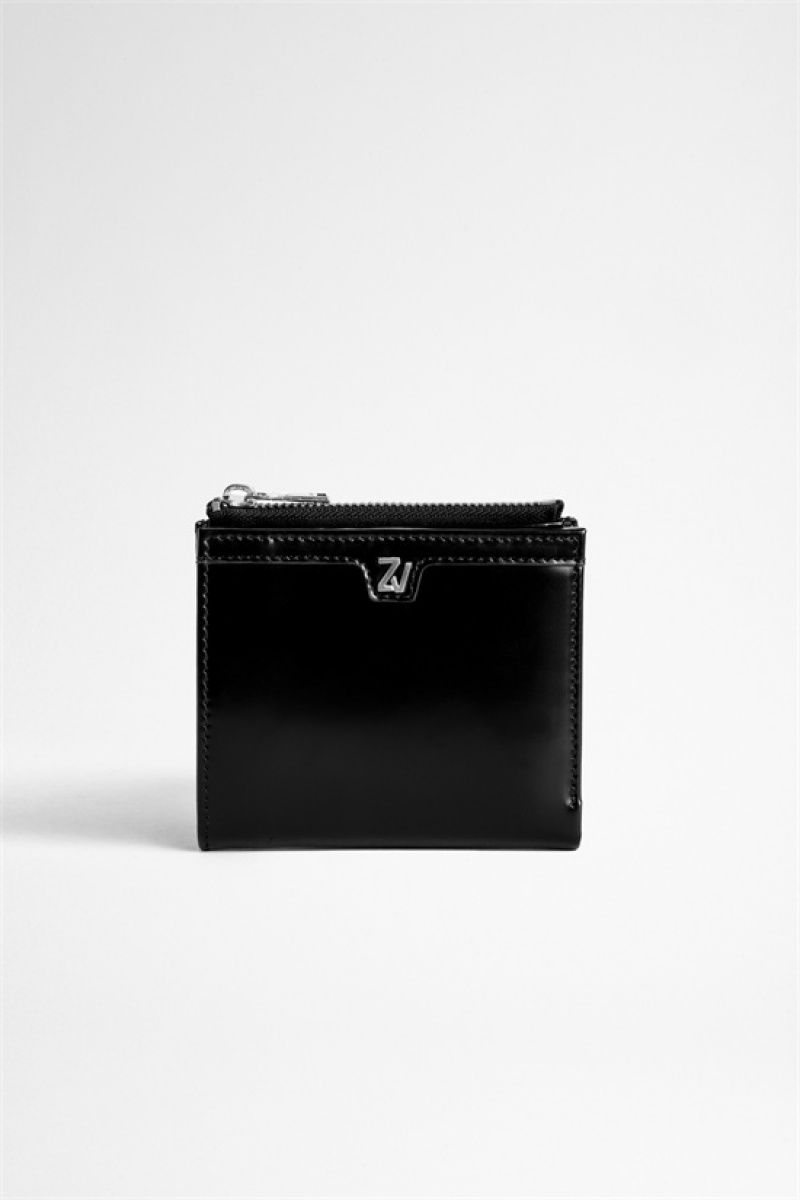 Zadig And Voltaire Initiale Noam Wallet Black | ZV-255674