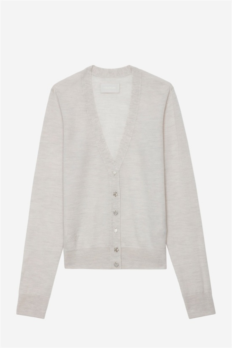 Zadig And Voltaire Jemmy Jewel Cardigan Snow | ZV-256457