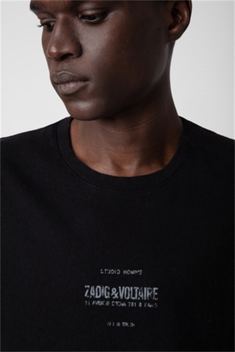 Zadig And Voltaire Jetty Studio T-shirt Black | ZV-255679