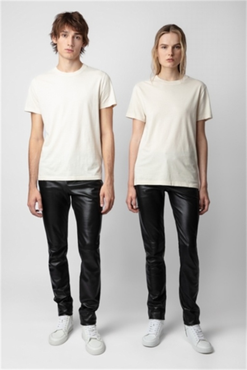 Zadig And Voltaire Jimmy T-shirt Snow | ZV-255709