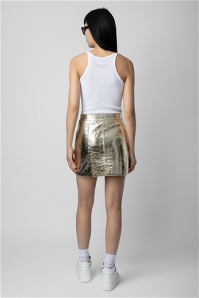 Zadig And Voltaire Jinette Leather Skirt Shea | ZV-256365