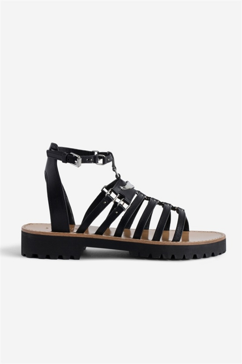 Zadig And Voltaire Joe Sandals Black | ZV-255791