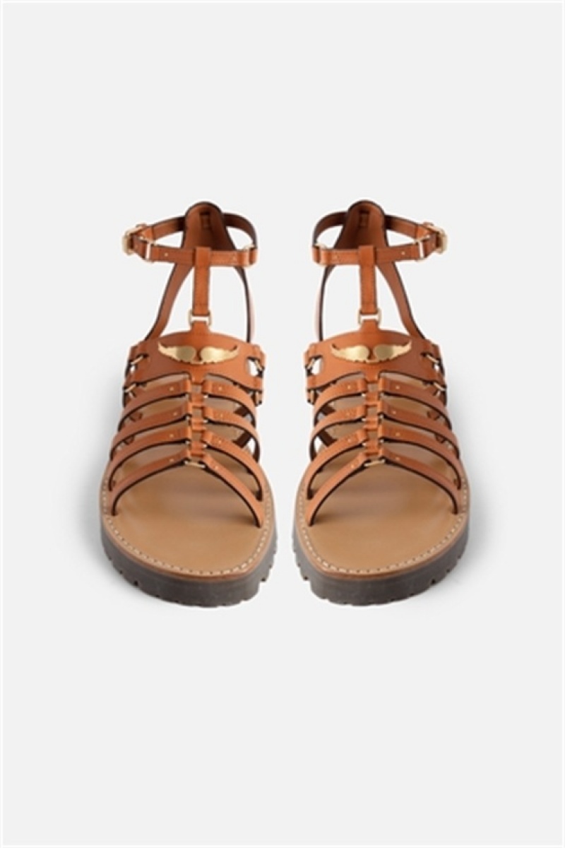 Zadig And Voltaire Joe Sandals Tawny | ZV-255790