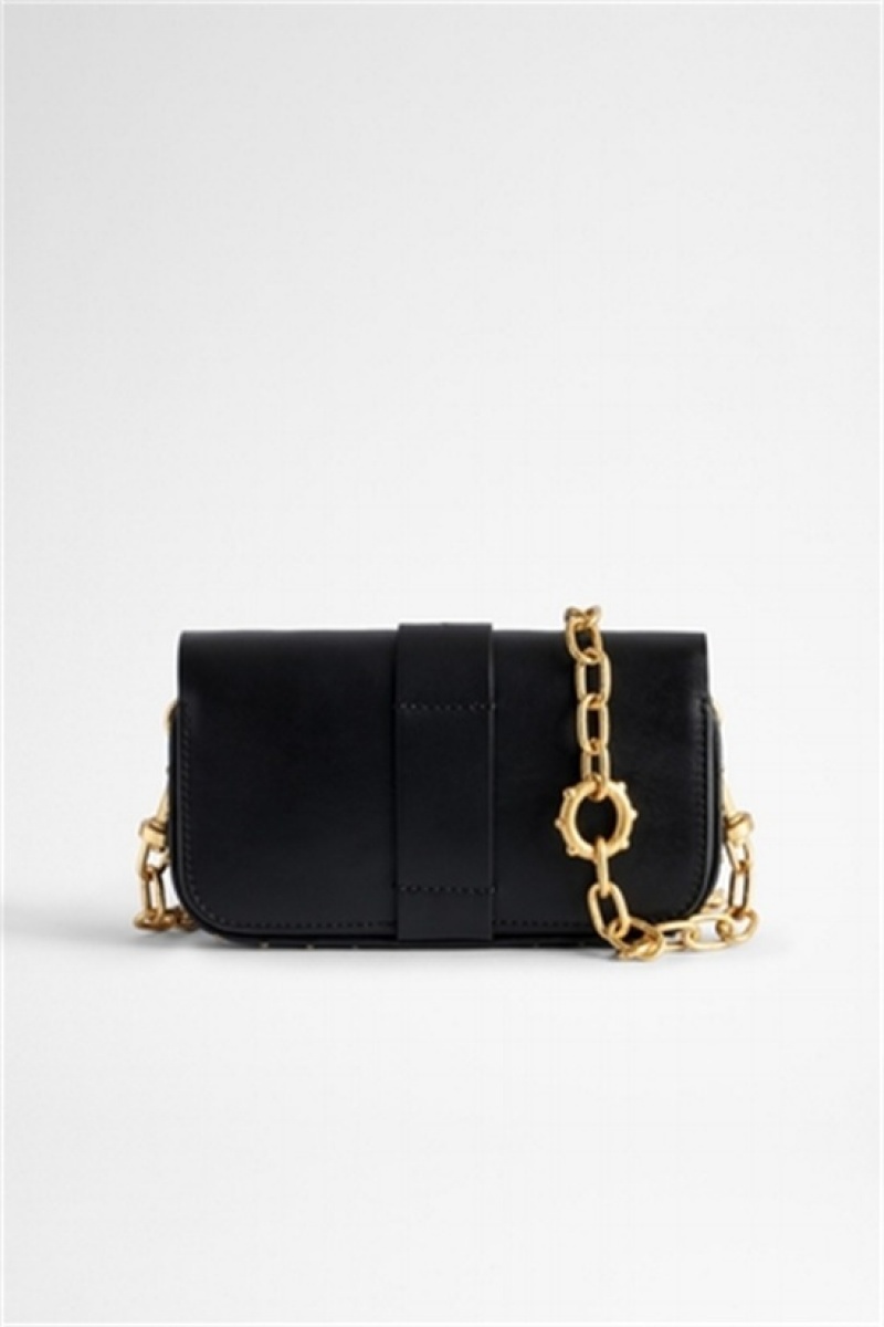 Zadig And Voltaire Kate Wallet Bag Black Gold | ZV-256122