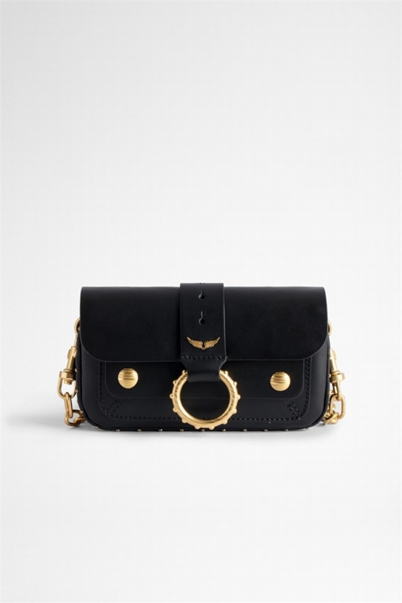 Zadig And Voltaire Kate Wallet Bag Black Gold | ZV-256122