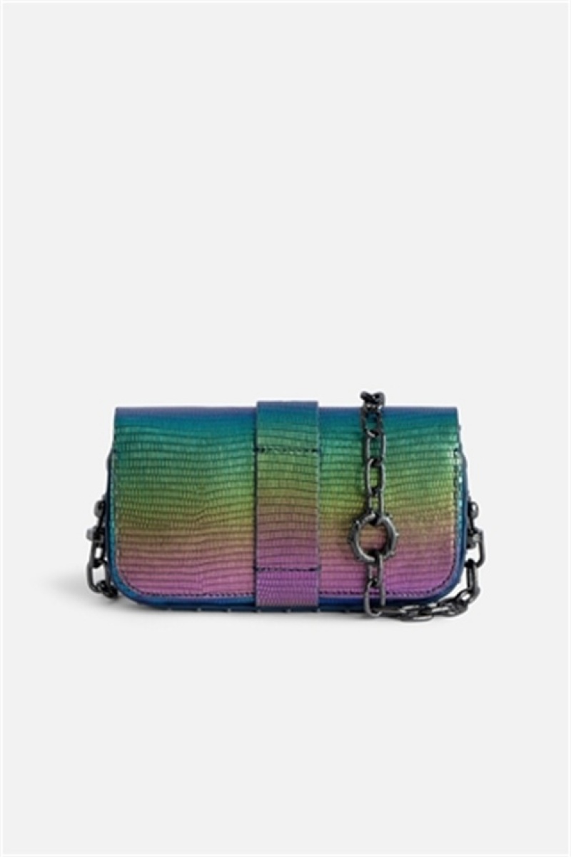 Zadig And Voltaire Kate Wallet Embossed Metallic Rainbow | ZV-256127