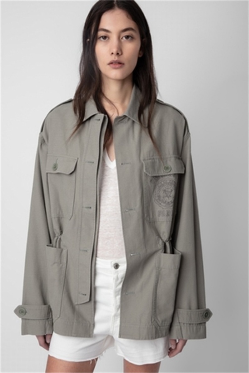 Zadig And Voltaire Kemi Canvas Jacket Treillis | ZV-256410