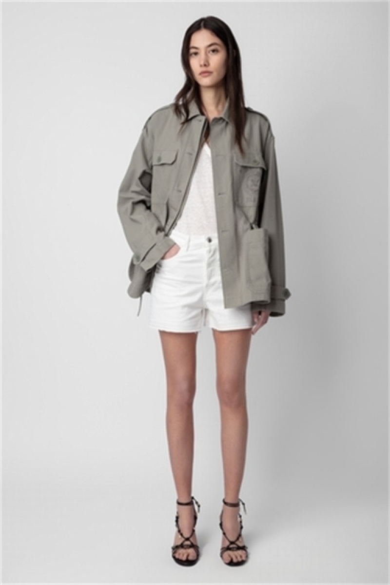 Zadig And Voltaire Kemi Canvas Jacket Treillis | ZV-256410