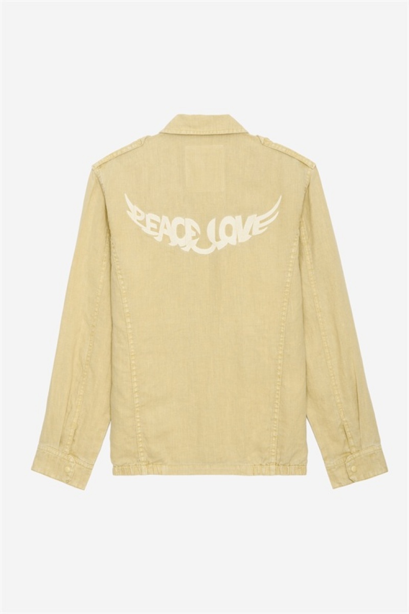 Zadig And Voltaire Kid Linen Love Jacket Blond | ZV-256411