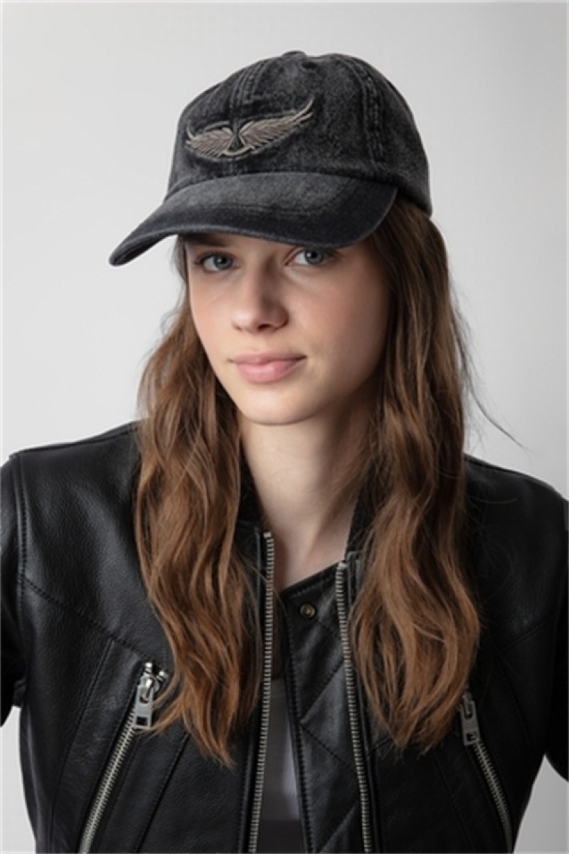 Zadig And Voltaire Klelia Rock Baseball Cap Black | ZV-255814