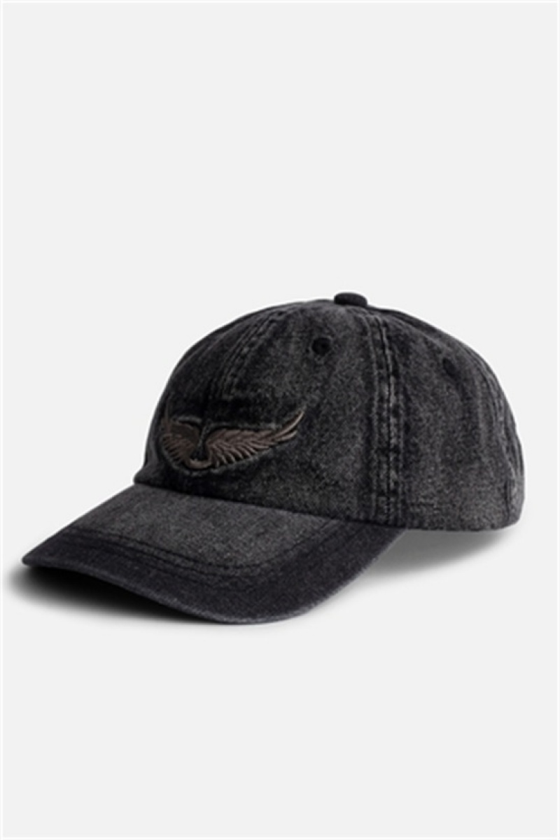 Zadig And Voltaire Klelia Rock Baseball Cap Black | ZV-255814