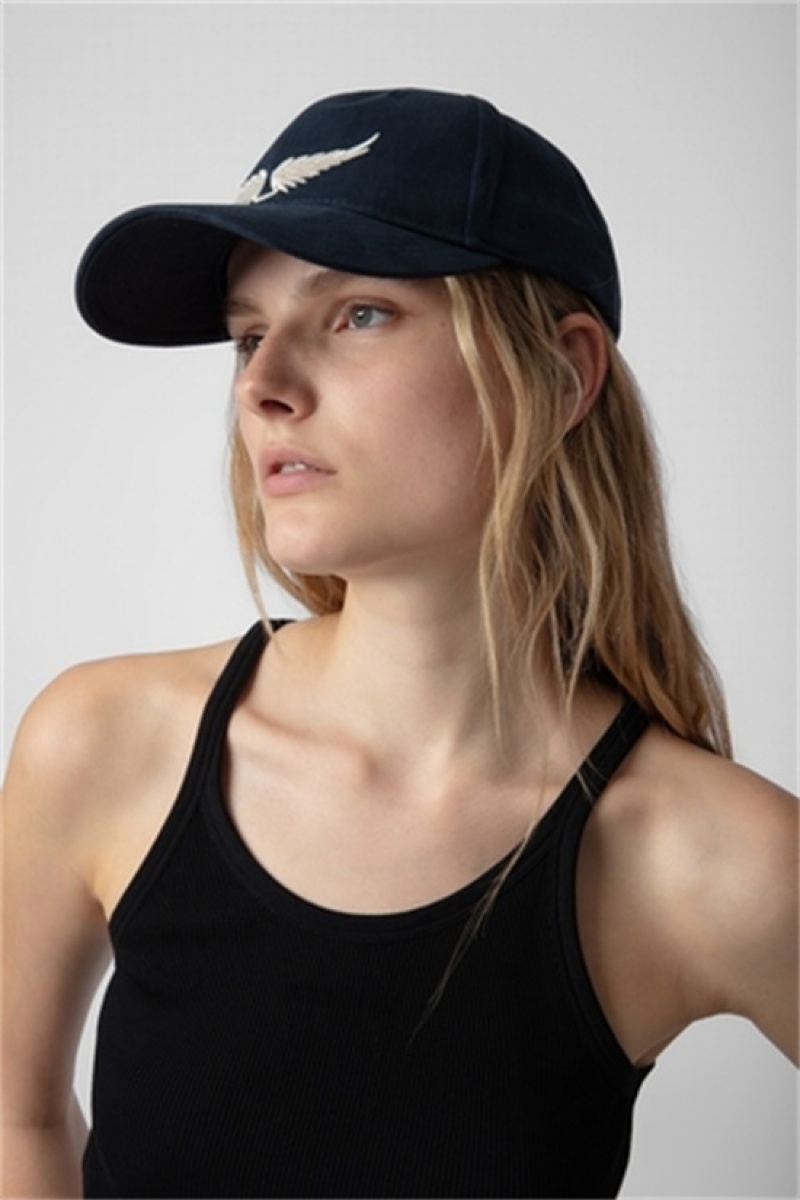 Zadig And Voltaire Klelia Rock Cap Dark Blue | ZV-255812