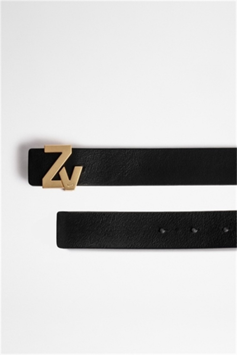 Zadig And Voltaire La Belt Initiale Belt Black | ZV-255835