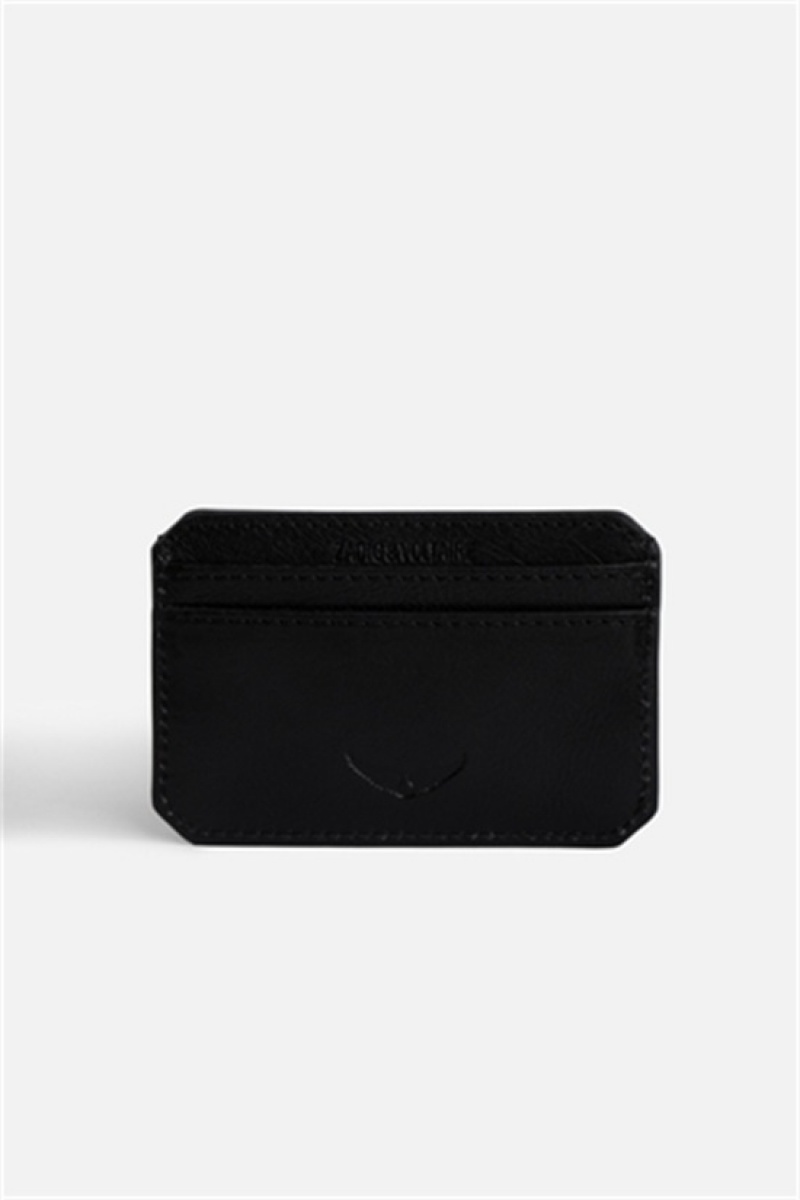 Zadig And Voltaire Le Cecilia Pass Card Holder Black | ZV-255941