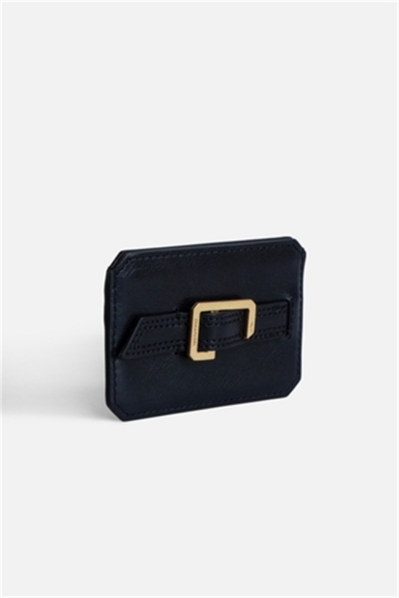 Zadig And Voltaire Le Cecilia Pass Card Holder Dark Blue | ZV-255940