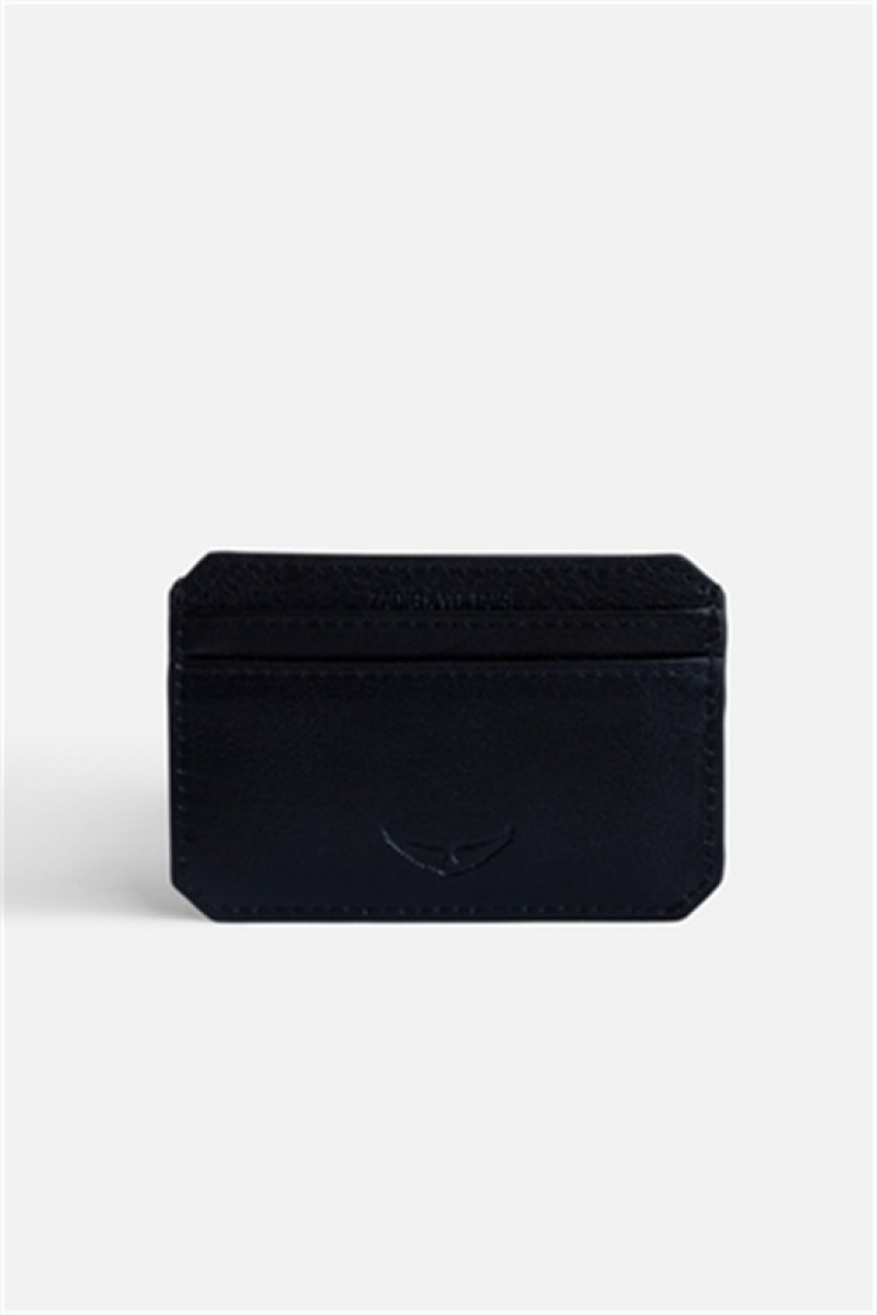 Zadig And Voltaire Le Cecilia Pass Card Holder Dark Blue | ZV-255940