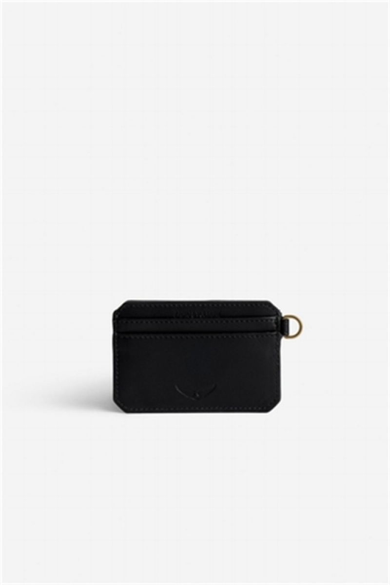 Zadig And Voltaire Le Cecilia Pass Card Case Black | ZV-255927