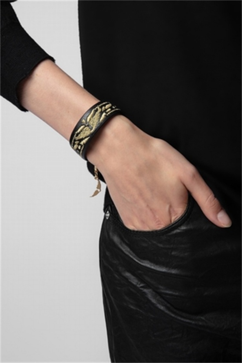 Zadig And Voltaire Lenny Bracelet Black Gold | ZV-255901