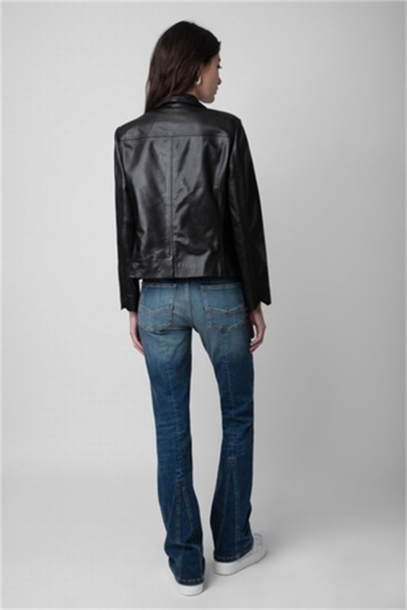 Zadig And Voltaire Liam Leather Jacket Black || Sold Out | ZV-256421